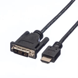 ROLINE 11.04.5516 câble vidéo et adaptateur 1,5 m HDMI Type A (Standard) DVI-D Noir