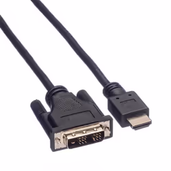 ROLINE 11.04.5516 câble vidéo et adaptateur 1,5 m HDMI Type A (Standard) DVI-D Noir