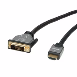ROLINE 11.04.5876 câble vidéo et adaptateur 1,5 m HDMI Type A (Standard) DVI-D Noir, Argent