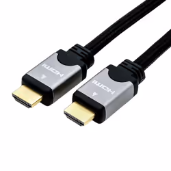 ROLINE 11.04.5856, 1,5 m, HDMI Type A (Standard), HDMI Type A (Standard), 3840 x 2160 pixels, Compatibilité 3D, Noir, Argent