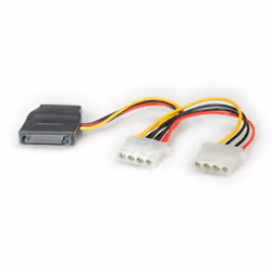 ROLINE Câble adaptateur en Y, S-ATA / 3x 4 pôles HDD