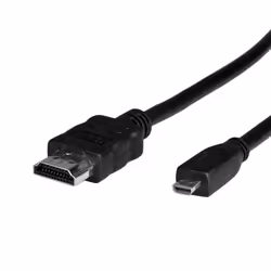 Value Câble HDMI High Speed avec Ethernet, HDMI A M - HDMI D M 2,0m, 2 m, HDMI Type A (Standard), HDMI Type D (Micro), Noir