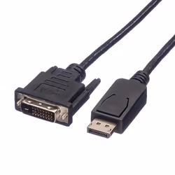 ROLINE 11.04.5619, 1,5 m, DisplayPort, DVI-D, Mâle, Mâle, Droit