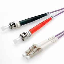 Value Câble FO 50/125µm, LC/ST, OM4, violet 1,0m, 1 m, OM4, LC, ST