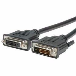 Value Câble DVI, DVI M-F, (24+1) dual link 5,0m, 5 m, DVI-D, DVI-D, Mâle, Femelle, Noir
