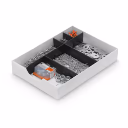 Styro 268-405.05 bac de rangement de bureau Polystyrène Noir, Blanc