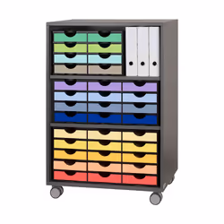 Styro 268-405.05 bac de rangement de bureau Polystyrène Noir, Blanc