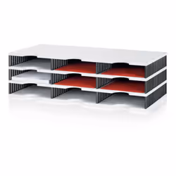 Styro Styrodoc trio, Polystyrol, Noir, Gris, A4 +, 9 tiroir(s), Catalogue, Papier, Image, 723 mm