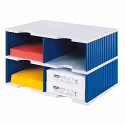 Styro styrodoc duo, Polystyrol, Bleu, Gris, 4 tiroir(s), 485 mm, 293 mm, 331 mm