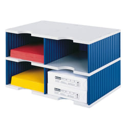 Styro styrodoc duo Boîte à archives Polystyrol Bleu, Gris