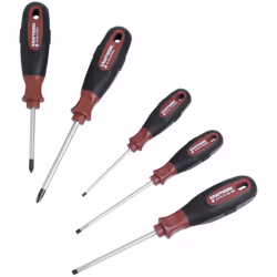 Contenu de la livraison :Jeu de tournevis ERGOKRAFT, 5 pièces.Pour vis à fente et PhillipsPoignée ergonomique en 2 composants ...