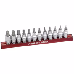Contenu de la livraison :Jeu de douilles TX 1/2'', 12 piècesSur rail en aluminium pratiqueMagnétiqueDouilles de haute qualité ...