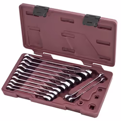 KRAFTWERK 3404-54, 8,9,10,11,12,13,14,15,16,17,18,19 mm, Chrome, Rouge, Synthétique ABS, Métal