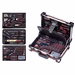 Coffret d'outils Pro-Line 1/4 KRAFTWERK 123 pièces - 3944" - Valise d'outils professionnelle en aluminium, avec protections d ...