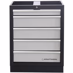 KRAFTWERK 3964-05, Noir, Blanc, 5 étagères, Colonne, Universel, 5 portes(s), Porte coulissante