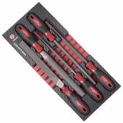 KRAFTWERK 4903-24, Jeu de limes, Noir, Rouge, 394 mm, 168 mm, 30 mm