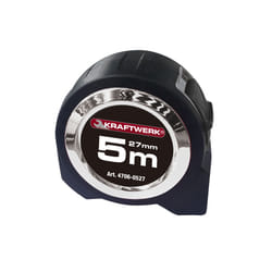 KRAFTWERK 4706-0527 mètre à ruban 5 m Acrylonitrile-Butadiène-Styrène (ABS) Noir, Acier inoxydable