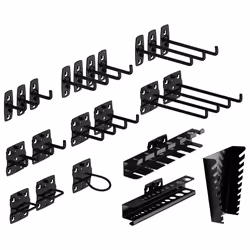 KRAFTWERK 145.100.900, Support/rack rigide perforé de support d'outils, Universel, Métal, Noir, 22 pièce(s), 22 pièce(s)