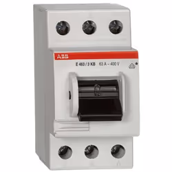 ABB E463/3KB, Commutateur à bascule, 3P, Blanc, 250 V, 80 A, 10000 A