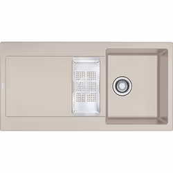 Franke Maris MRG 651, Evier à poser, Rectangulaire, Fragranite, Crème, 2 bols, Rectangulaire