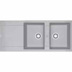 Franke Maris MRG 621, Evier à poser, Rectangulaire, Fragranite, Gris, 2 bols, 425 x 335 mm