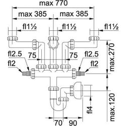 Franke 112.0156.212 siphon pour évier 3,81 cm (1.5")
