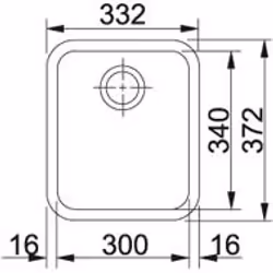 Franke Undermount GAX 110-30 Evier encastré Rectangulaire Acier inoxydable