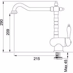 Franke 0737966, Chrome, 360°, 29 cm