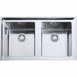 Franke NPX 620, Evier à poser, Rectangulaire, Acier inoxydable, Acier inoxydable, 2 bols, Rectangulaire