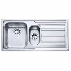 Franke LLX 651, Acier inoxydable, 2 bols, 340 x 400 mm, 19,5 cm, 165 x 306 mm, 15,5 cm