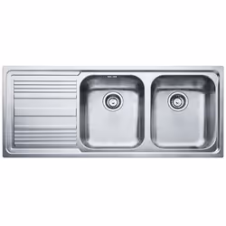 Franke LLL 621, Acier inoxydable, 2 bols, 340 x 400 mm, 19,5 cm, 340 x 400 mm, 19,5 cm
