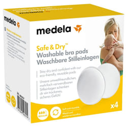 Medela Safe & Dry 4 Coussinets d'Allaitement Lavables