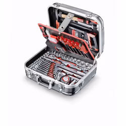 Coffret outillage 179 pièces JET TOOLS - A-179-EXE - Insert en mousse fraisé CNC : robuste, lavable, et avec un aspect métall ...