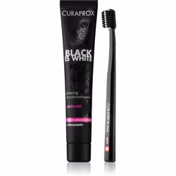 Rien n’est plus beau que des dents blanches et saines. Le coffret cosmétique Curaprox Black is White vous offre les soins néc ...