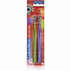 La brosse à dents Curaprox Kids Duo maintient la santé et la beauté de vos dents. Elle élimine efficacement la plaque dentair ...