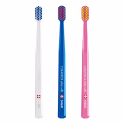 Curaprox 7612412540604 brosse à dents Ensemble de brosses à dents Bleu clair, Rose, Blanc Adulte - Vue supplémentaire 2