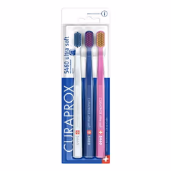 Curaprox 7612412540604 brosse à dents Ensemble de brosses à dents Bleu clair, Rose, Blanc Adulte - Vue supplémentaire 4