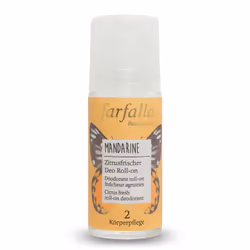 Farfalla KPDRMD, Déodorant, Déodorant roll-on, 50 ml, Mandarin, AQUA, ALOE BARBADENSIS LEAF JUICE*, PENTYLENE GLYCOL (plant s ...