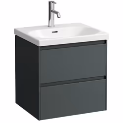 LAUFEN LANI pour Lua 1 x meuble sous-lavabo largeur : 535mm, profondeur : 450mm, hauteur : 515mm 2 tiroirs avec poignées inté ...