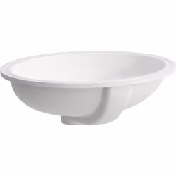 Laufen Savoy 1 x lavabo encastré encastrement par le bas sans trou de robinetterie avec trop-plein face inférieure polie oval ...