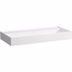 LAUFEN Kartell 1 x lavabo à poser suspendu avec écoulement standard sans trou de robinetterie, sans trop-plein face inférieur ...