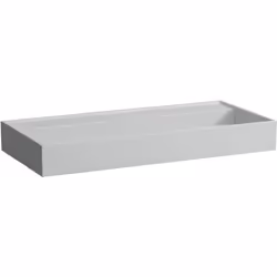 LAUFEN Kartell 1 x lavabo à poser suspendu avec écoulement standard sans trou de robinetterie, sans trop-plein face inférieur ...