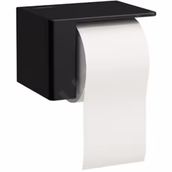 Porte-papier toilette, droit couleur : noir mat matériau : SaphirKeramik installation murale kits d’installation compris dime ...