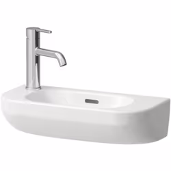 Laufen Lua 1 x lave-mains suspendu au mur Forme intérieure du bassin ovale Largeur : 500mm, Profondeur : 230mm, Hauteur : 120 ...