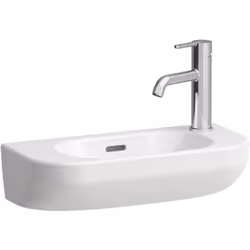 Laufen Lua 1 x lave-mains suspendu au mur Forme intérieure du bassin ovale Largeur : 500mm, Profondeur : 230mm, Hauteur : 120 ...