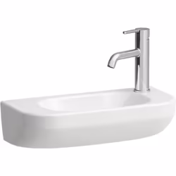 Laufen Lua 1 x lave-mains suspendu au mur Forme intérieure du bassin ovale Largeur : 500mm, Profondeur : 230mm, Hauteur : 120 ...