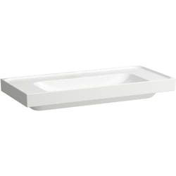 Laufen - Meda lavabo à poser, poli, tablette des deux côtés,