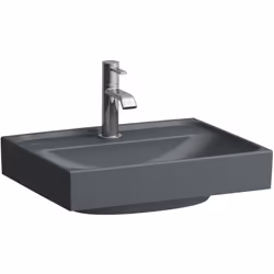 Laufen Meda 1 x lave-mains Détails du produit suspendu, encastrable avec plage de robinetterie bassin au centre, 1 trou de ro ...