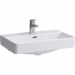 LAUFEN Pro S Compact 1 x lavabo mural, encastrable 1 trou de robinetterie, sans trop-plein canal de trop-plein fermé en bas D ...