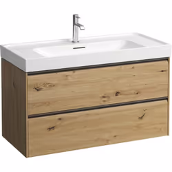 LAUFEN Meda 1 x soubassement de lavabo Détails du produit suspendu au mur 2 tiroirs, coulisse à sortie totale avec système So ...